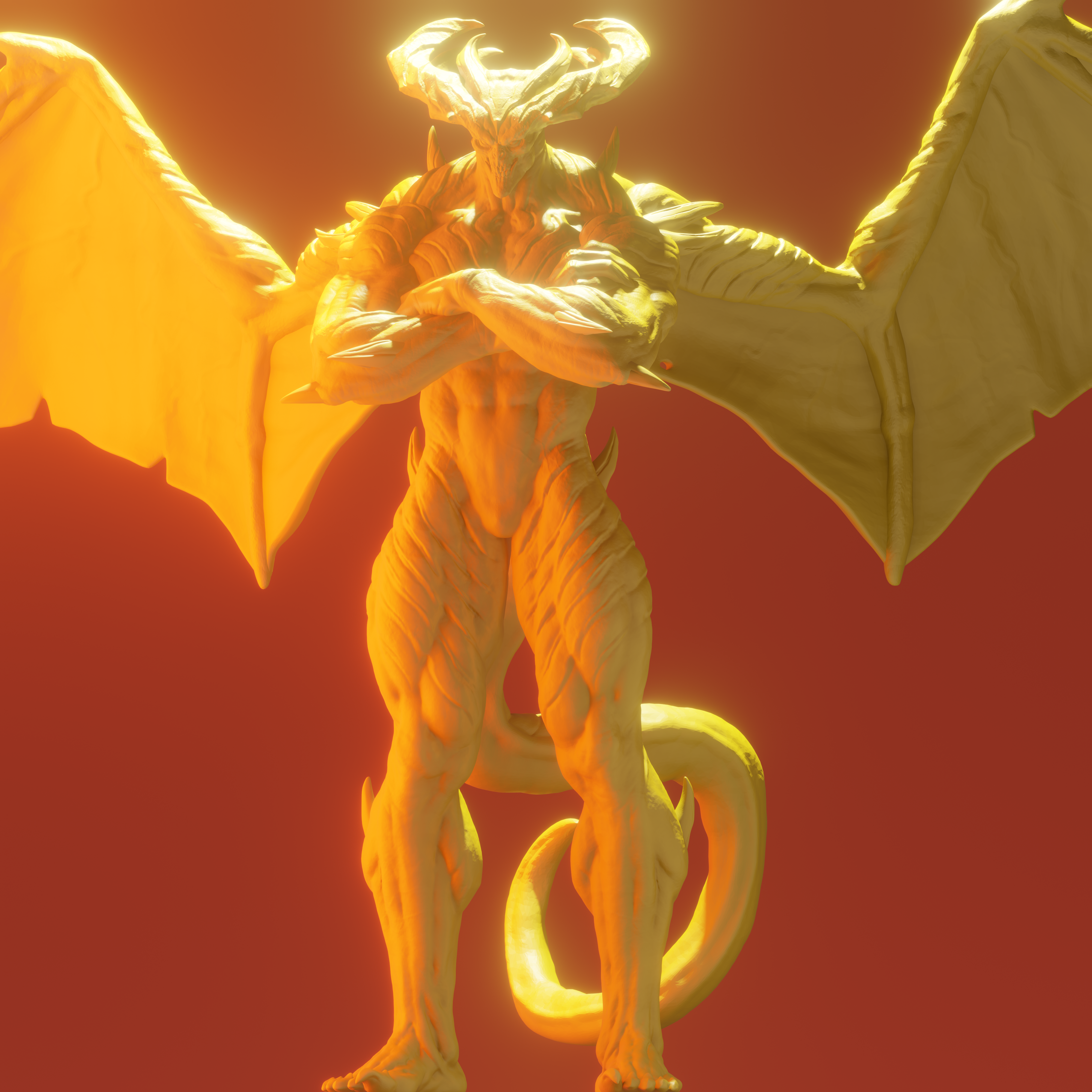 Demon-winged Arms Crossed